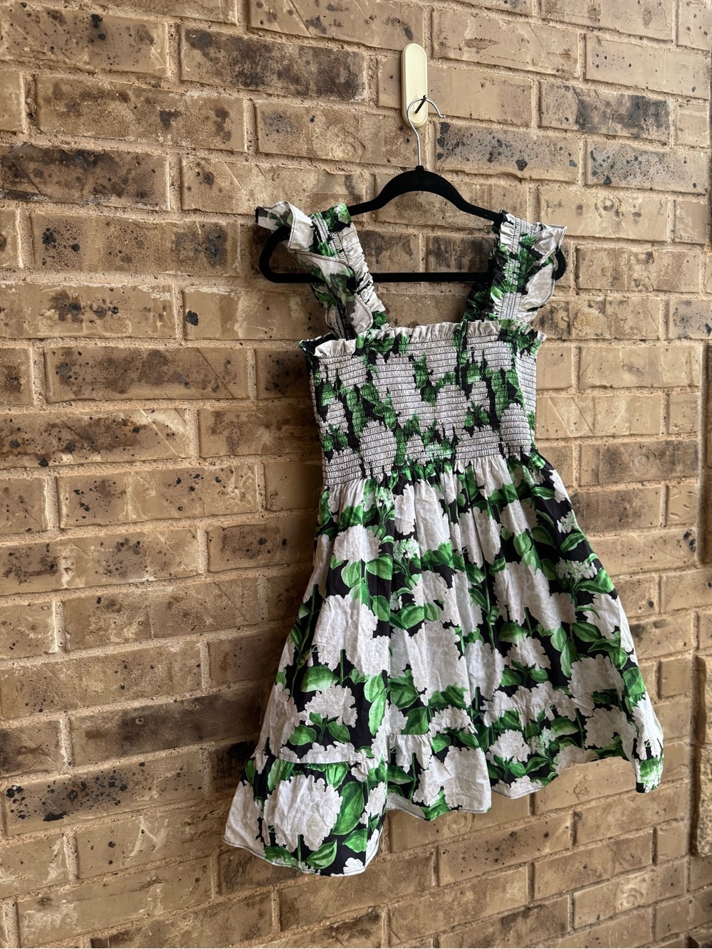 Hill House The Elizabeth Nap Dress Smocked Sundress Size Large Night Bloom - Picture 3 of 4